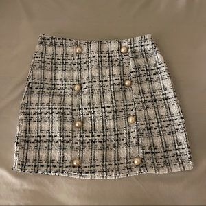 shein tweed mini skirt